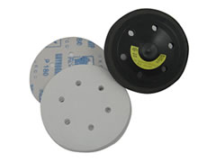 6" Dual Action (5/16" x 24) 6 Hole Pad 00918 - Click Image to Close