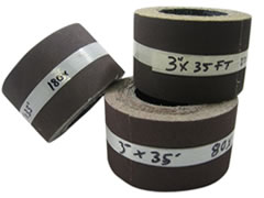 3"x35 ft 180 grit Poly/Cotton Drum Sanding Rolls 01336-180