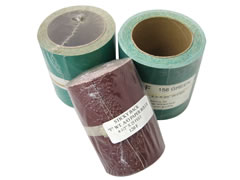 4-1/2"x25 ft Sticky Back Heavy "F" Weight Aluminum Oxide Paper Roll 01480 - Click Image to Close