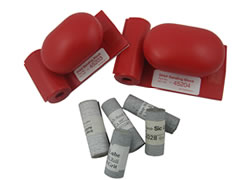 Pack of 6 Red/White 3M Stikit Sanding Block 45203 2-1/2 Width 